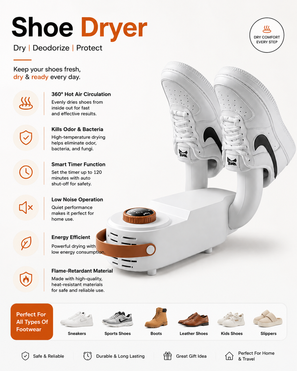Portable Shoe Dryer & Deodorizer
