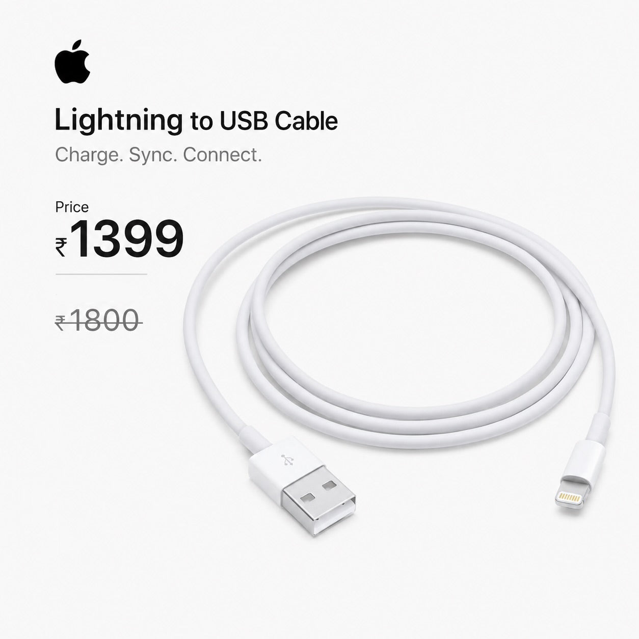 Apple Lightning to USB Cable (1m)