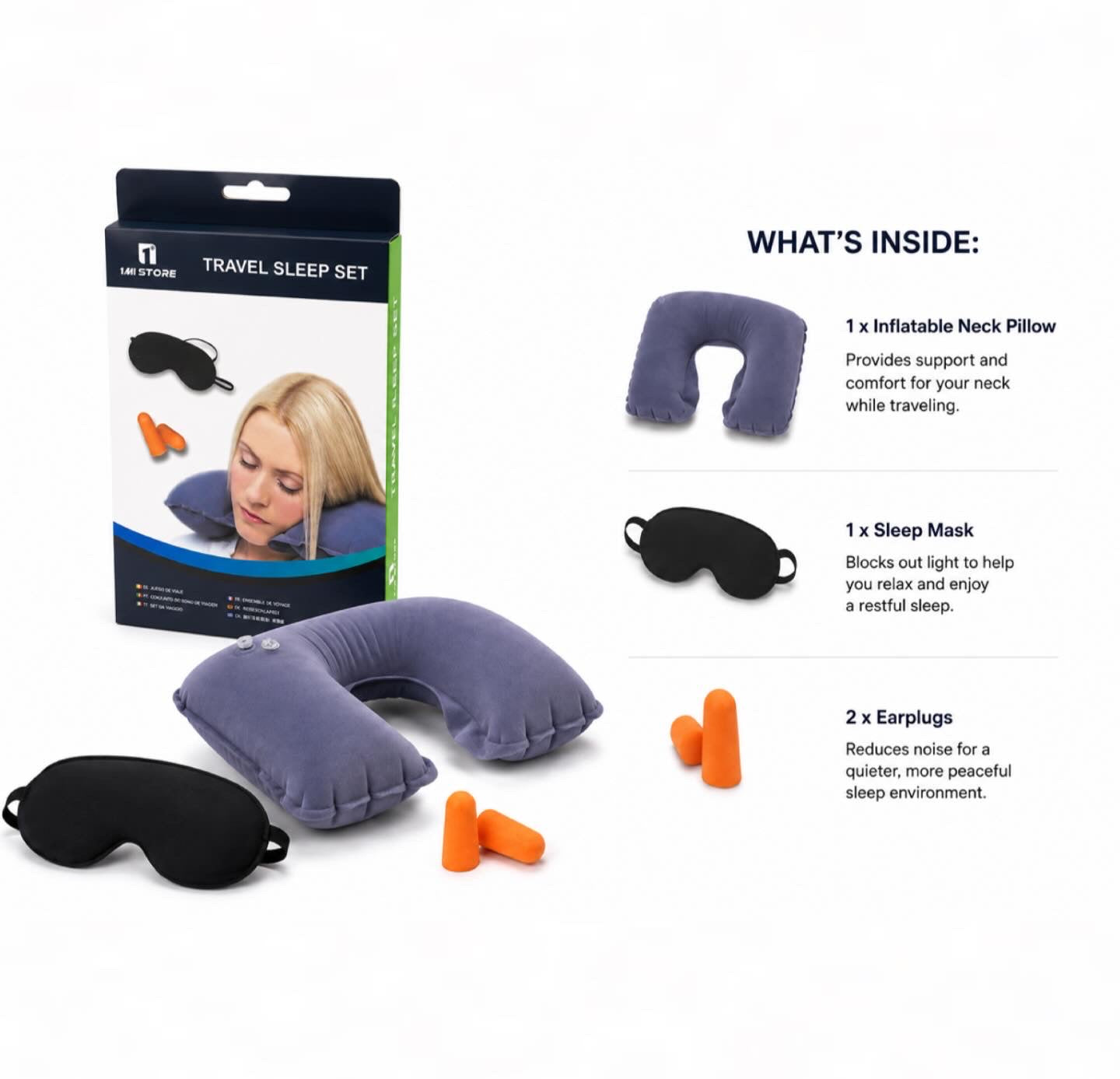 Travel sleep set
